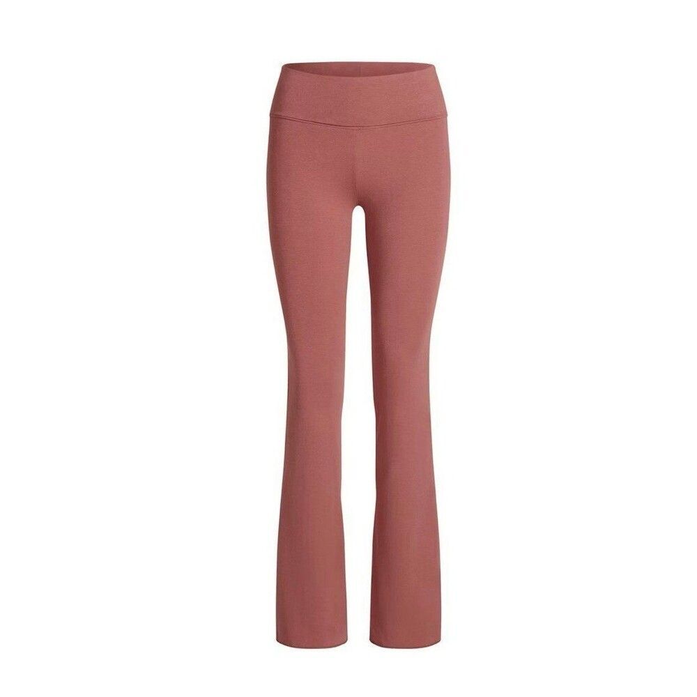Skims Cotton Jersey Foldover Pant Redwood